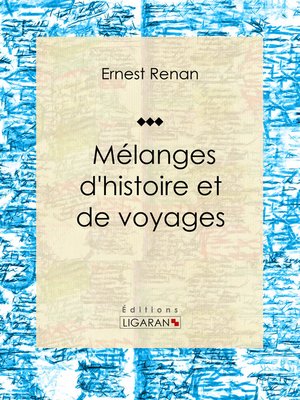 cover image of Mélanges d'histoire et de voyages